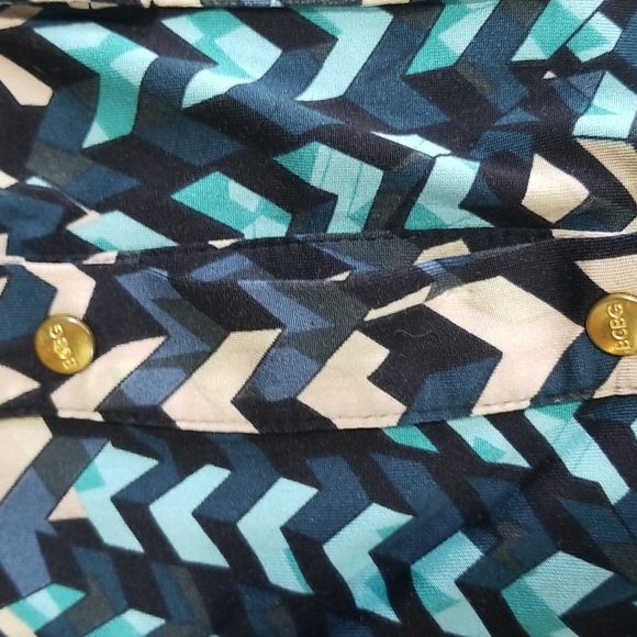 MCMGMAXAZRIA Green Black White Sleeveless Shirt with front pockets - Picture 8 of 14